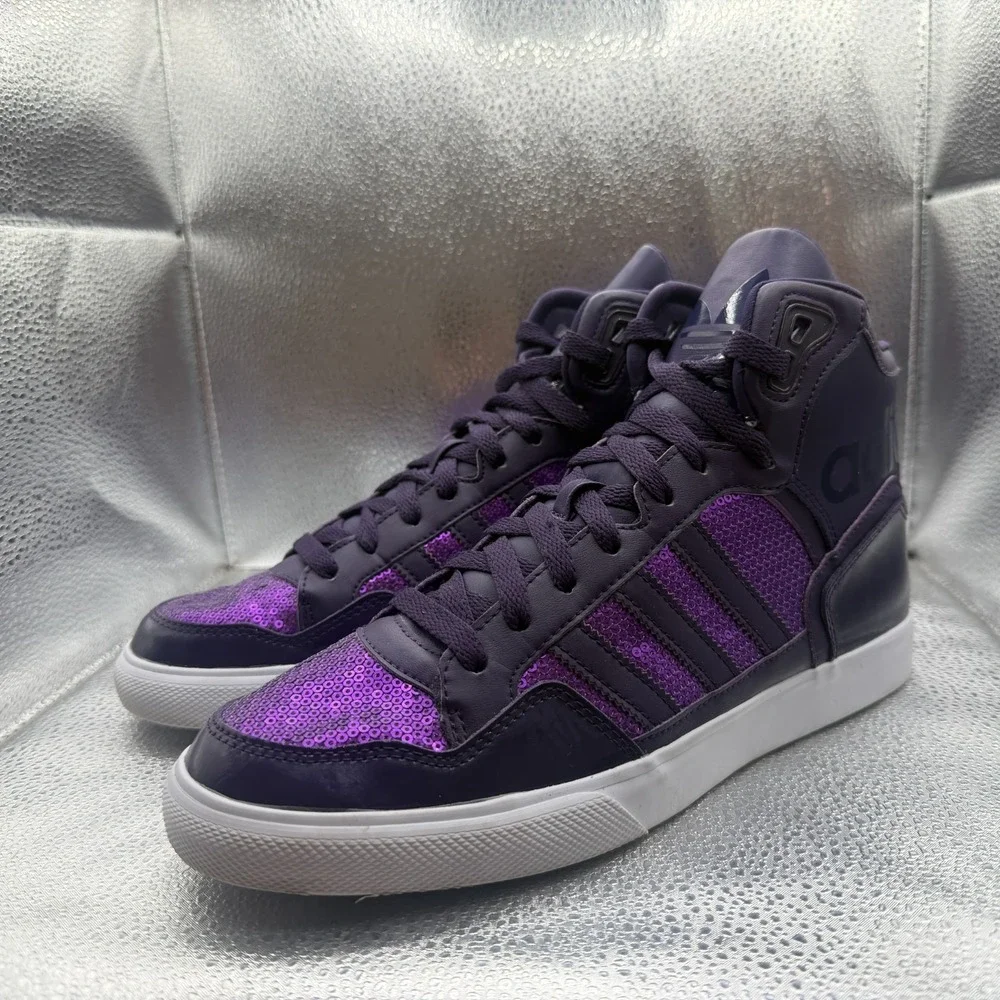 Size 9.5 Adidas Originals Extaball High Dark Violet Purple‎ Womens Shoes S77397